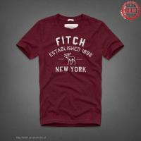 heren fitch korte tees established 1892 moose logo new york donkerrood wit Lage Prijzen gidln607